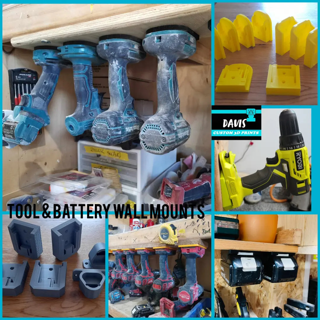 DeWalt Battery and Tool Wall Mounts