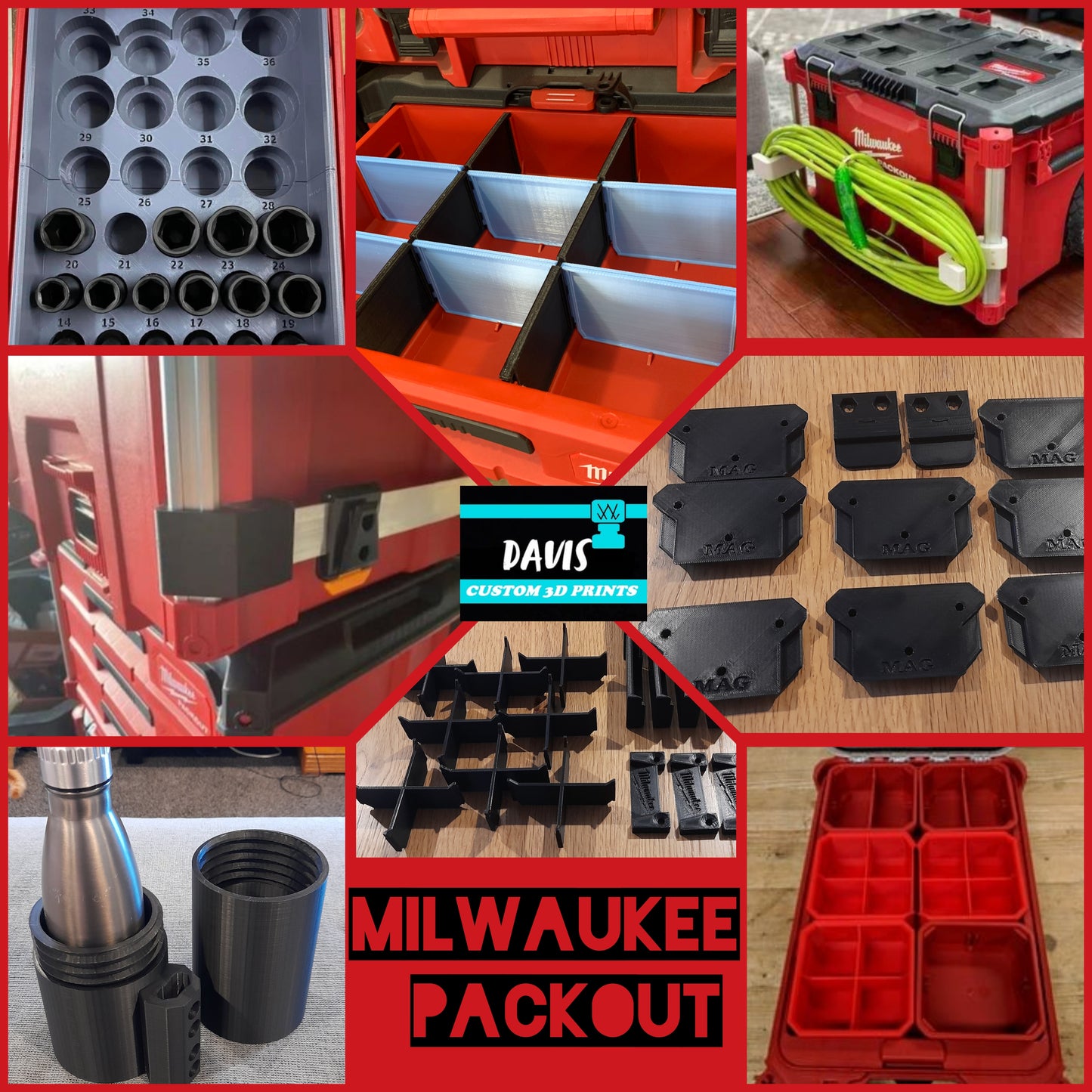 Milwaukee Packout Personalised Clips / Latches