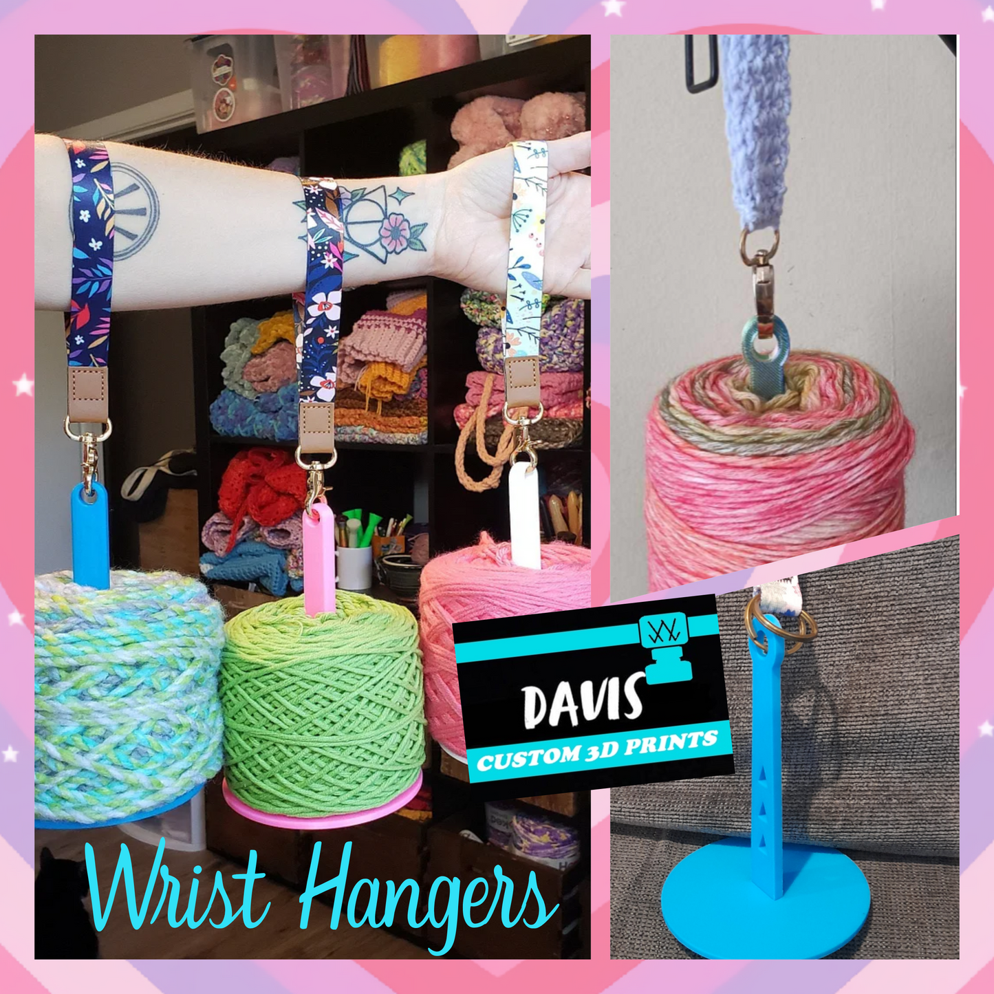 Yarn Wrist Holders / Carousel