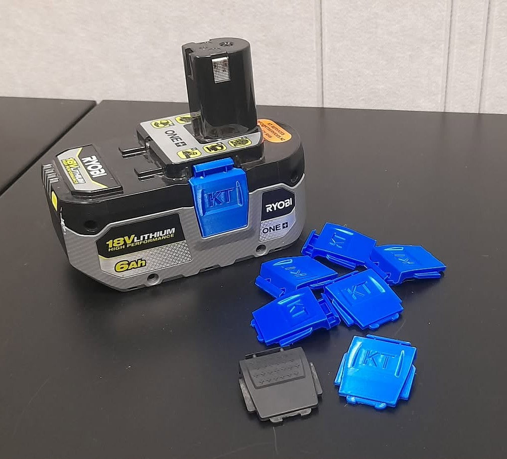 Ryobi Personalised Battery Release Buttons