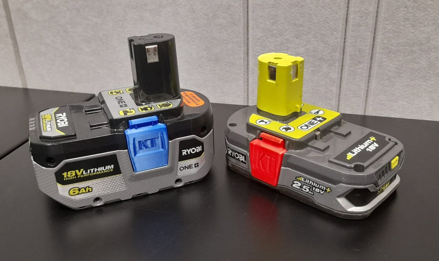 Ryobi Personalised Battery Release Buttons
