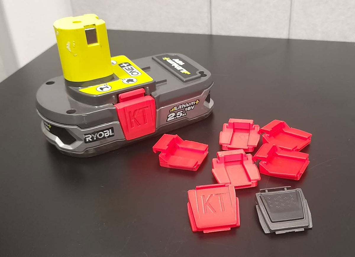 Ryobi Personalised Battery Release Buttons