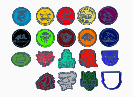 NRL Rugby League Theme Fondant Stamps